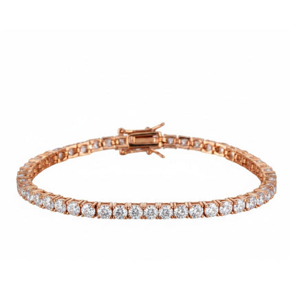 צמיד טניס מויסנייט 5.5 קראט רוז גולד